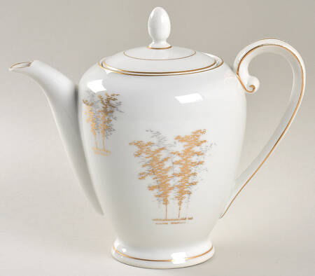 Gold Bamboo Mini Coffee Pot & Lid