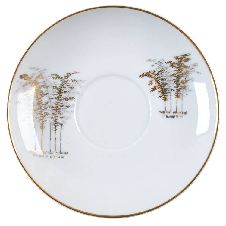 Gold Bamboo Saucer for Flat Cup