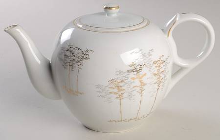 Gold Bamboo Teapot & Lid