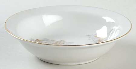 Gold Bamboo Rim Fruit/Dessert (Sauce) Bowl by Fukagawa
