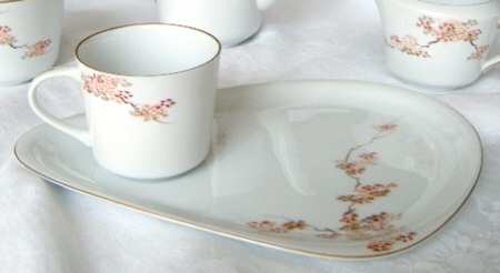 Maple (Coupe) Snack Plate & Cup Set