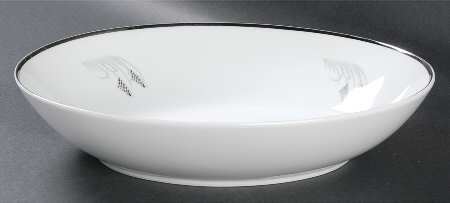 Moon Glow (Black Plant) 10" Oval Vegetable Bowl
