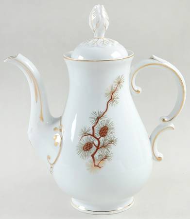 Pine Cone (Coupe Shape) Coffee Pot & Lid