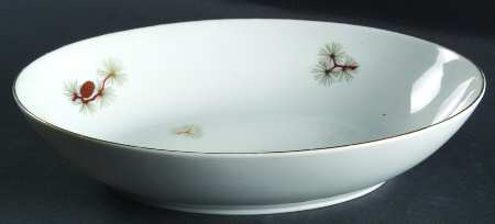 Pine Cone (Coupe Shape) 10" Oval Vegetable Bowl