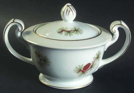 Pine Cone (Rim Shape) Sugar Bowl & Lid