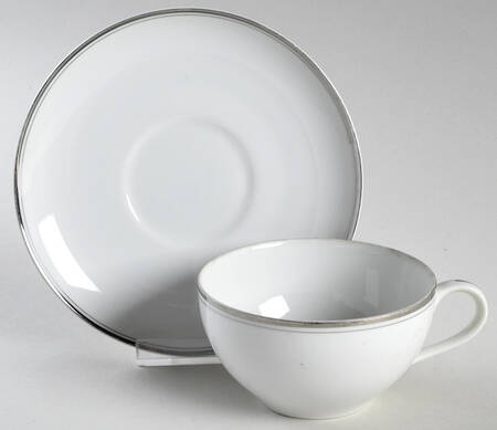 Platinum Flat Cup & Saucer Set