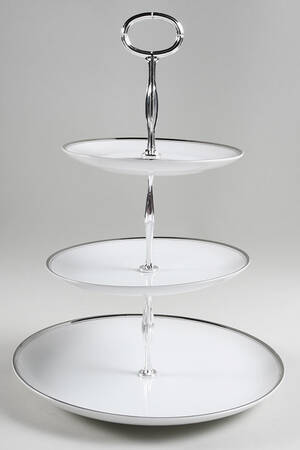 Platinum 13 7/8"-14 1/4" 3-Tiered Serving Tray(DP,SP,BB) HC
