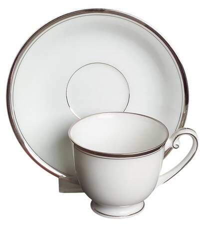 Platinum Footed Demitasse Cup & Saucer Set