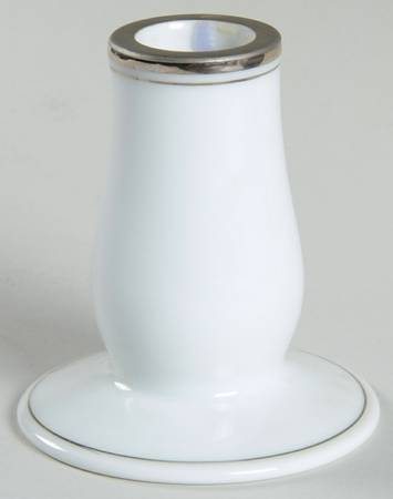 Platinum Single Light Candlestick by Fukagawa