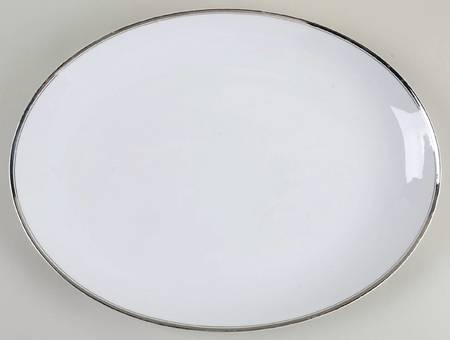 Platinum 16" Oval Serving Platter by Fukagawa