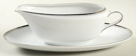 Platinum Gravy Boat & Underplate/Relish by Fukagawa