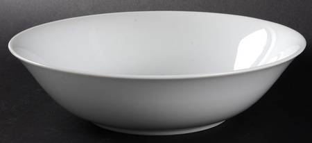 Plain White 9" Round Vegetable Bowl