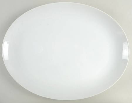 Plain White 16" Oval Serving Platter
