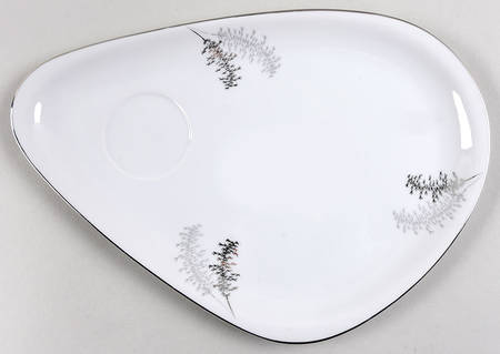 Silver Bamboo (3 Groups of Trees) Snack Plate