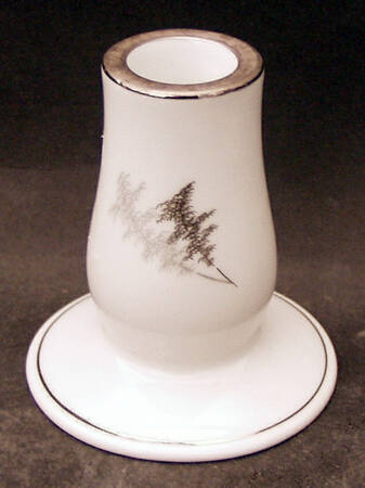 Silver Bamboo (3 Groups of Trees) Small Candlestick
