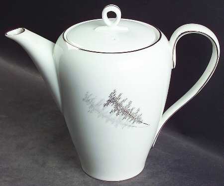 Silver Bamboo (3 Groups of Trees) Teapot & Lid