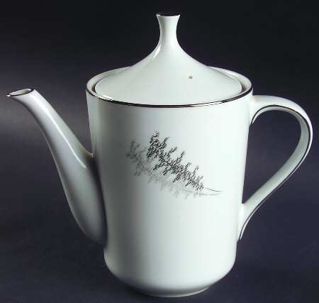 Silver Bamboo (3 Groups of Trees) Teapot & Lid