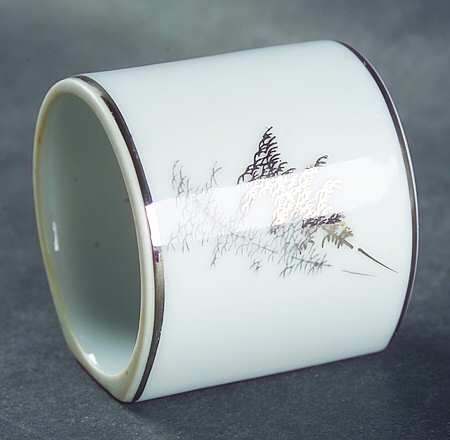 Silver Bamboo (3 Groups of Trees) Napkin Ring