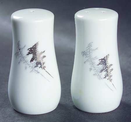 Silver Bamboo (3 Groups of Trees) Salt & Pepper Set