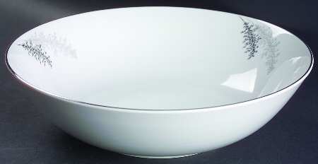 Silver Bamboo (3 Groups of Trees) 10" Round Vegetable Bowl