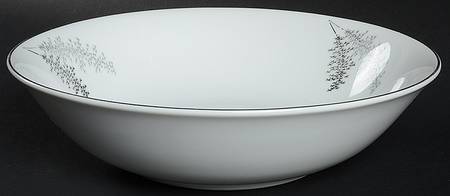 Silver Bamboo (3 Groups of Trees) 9" Round Vegetable Bowl