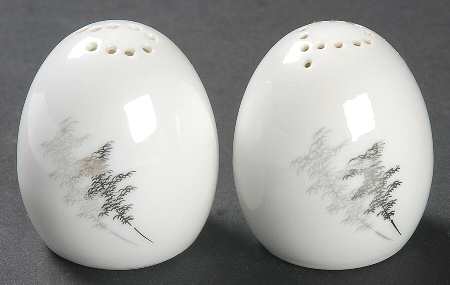 Silver Bamboo (3 Groups of Trees) Salt & Pepper Set