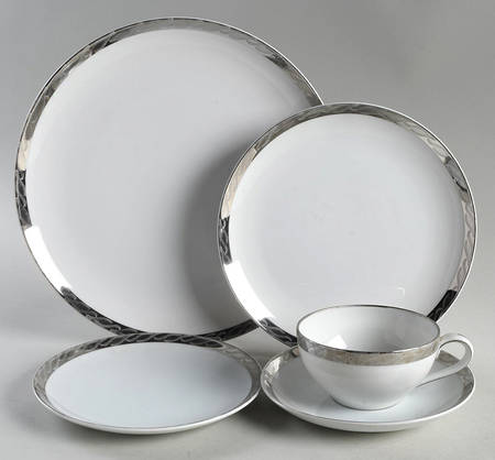 Silver Lichen 5 Piece Place Setting