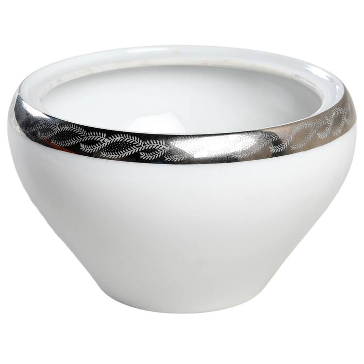Silver Lichen Sugar Bowl No Lid