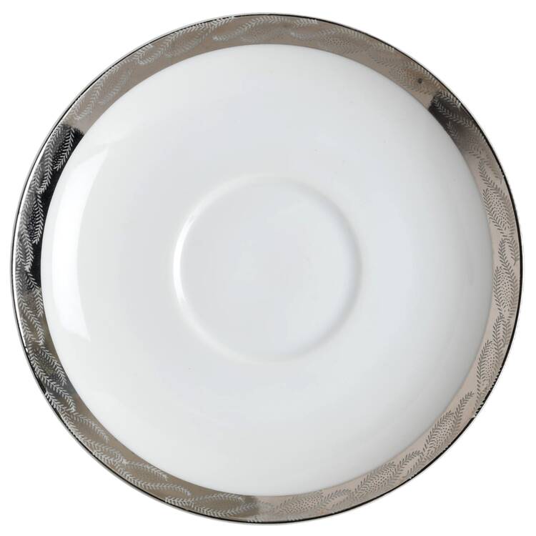 Silver Lichen Saucer for Flat Cup