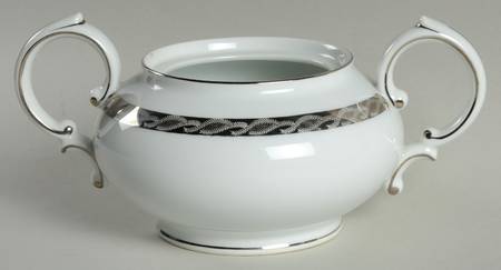 Silver Lichen Sugar Bowl No Lid