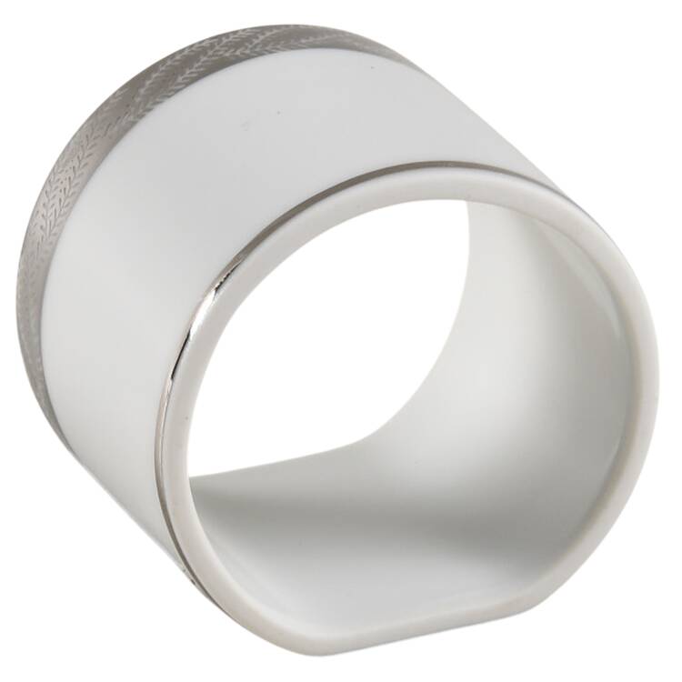 Silver Lichen Napkin Ring