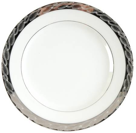 Silver Lichen Bread & Butter Plate by Fukagawa