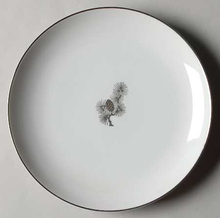 Silver Pine Salad Plate by Fukagawa