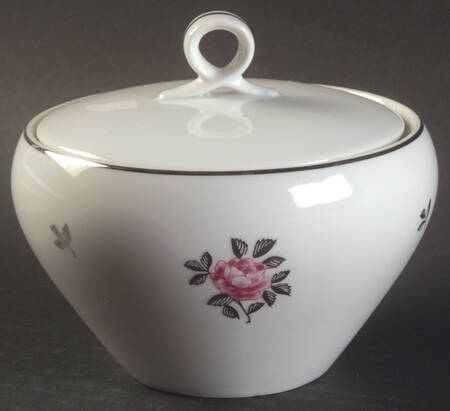 Silver Rose Sugar Bowl & Lid