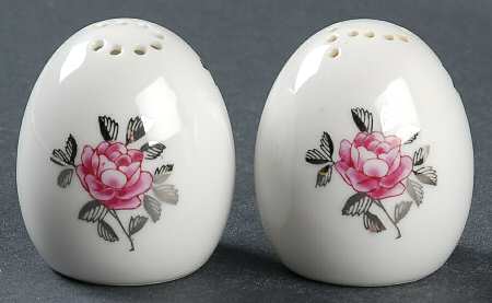 Silver Rose Salt & Pepper Set