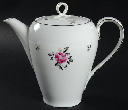 Silver Rose Teapot & Lid