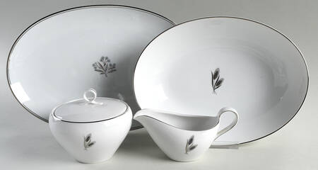 Silver Wheat 5 Piece Hostess Set by Fukagawa