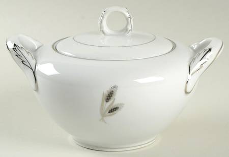 Silver Wheat Sugar Bowl & Lid by Fukagawa
