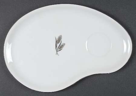 Silver Wheat Snack Plate by Fukagawa