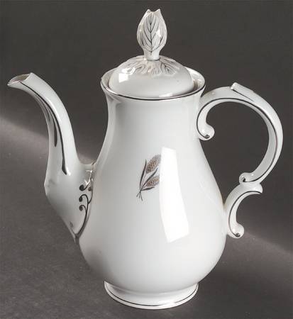 Silver Wheat Coffee Pot & Lid