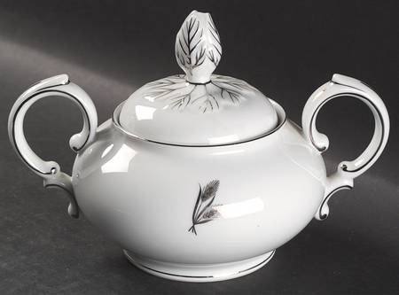 Silver Wheat Sugar Bowl & Lid