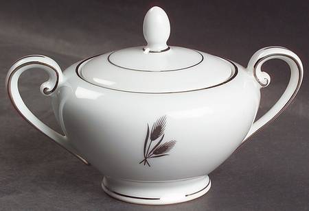 Silver Wheat Mini Sugar Bowl & Lid