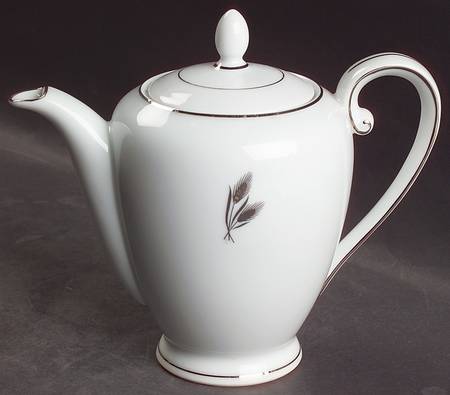 Silver Wheat Small Coffee Pot & Lid
