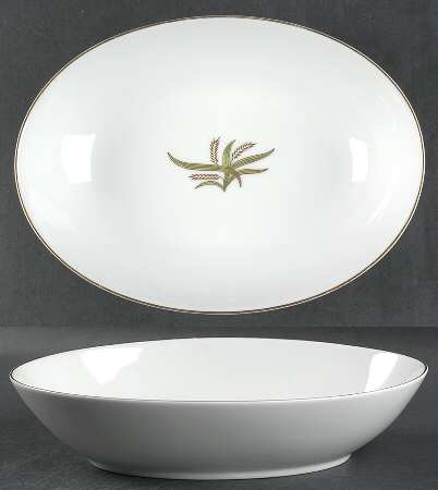 Wheat 10" Oval Vegetable Bowl