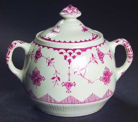 Denmark Pink Sugar Bowl & Lid