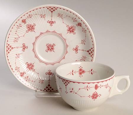 Denmark Pink Breakfast Cup & Saucer Set