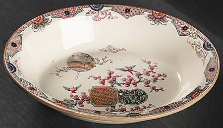 Formosa Brown Multicolor 10" Oval Vegetable Bowl
