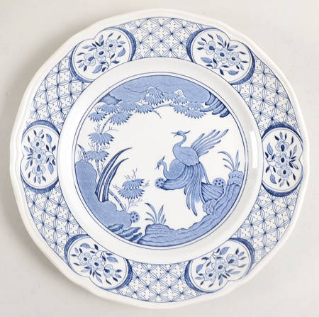 Old Chelsea Blue (Blue Birds, Flowers) Luncheon Plate
