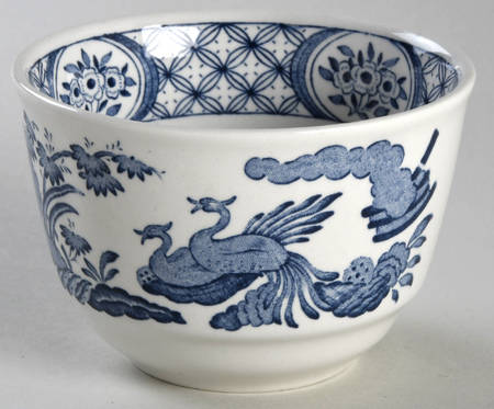 Old Chelsea Blue (Blue Birds, Flowers) Open Sugar Bowl