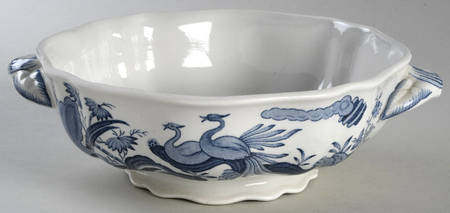 Old Chelsea Blue (Blue Birds, Flowers) Round Vegetable No Lid